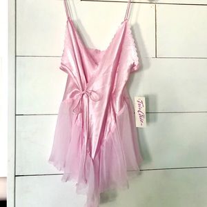 NWT Vintage silky wrap lingerie bodysuit